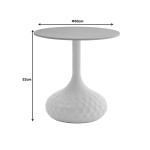 Βοηθητικό τραπέζι Fabron Inart λευκό sintered stone Φ50x52εκ Βοηθητικό τραπέζι Fabron Inart λευκό sintered stone Φ50x52εκ