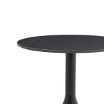 Βοηθητικό τραπέζι Fabron Inart μαύρο sintered stone Φ50x52εκ Βοηθητικό τραπέζι Fabron Inart μαύρο sintered stone Φ50x52εκ