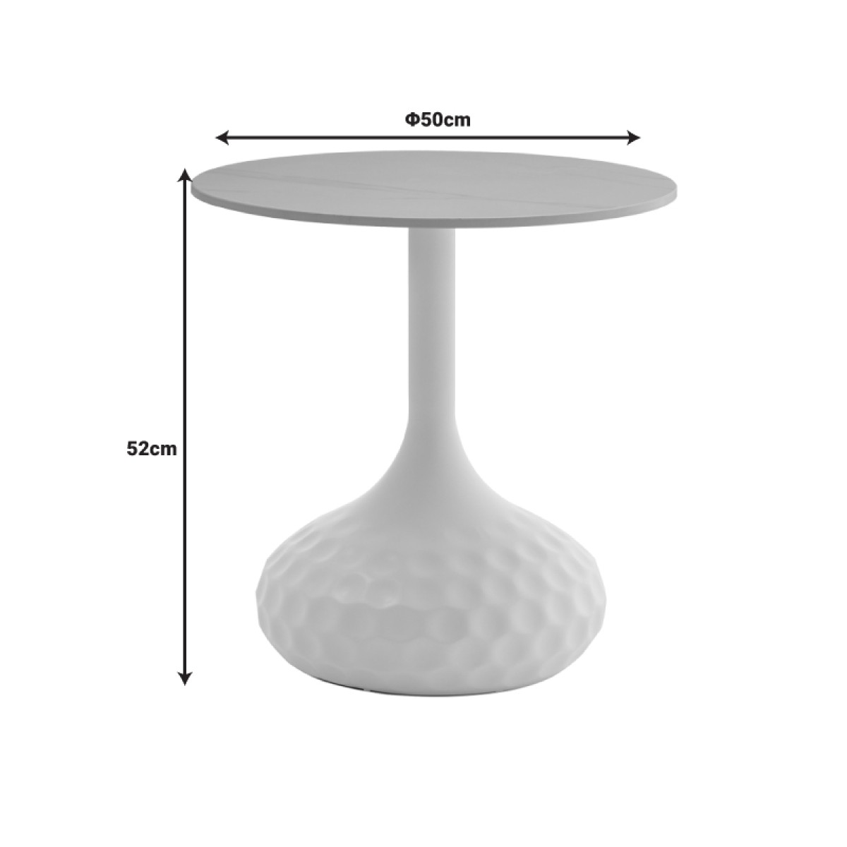 Βοηθητικό τραπέζι Fabron Inart μαύρο sintered stone Φ50x52εκ Βοηθητικό τραπέζι Fabron Inart μαύρο sintered stone Φ50x52εκ