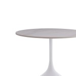 Βοηθητικό τραπέζι Kousien Inart λευκό sintered stone Φ50x60εκ Βοηθητικό τραπέζι Kousien Inart λευκό sintered stone Φ50x60εκ