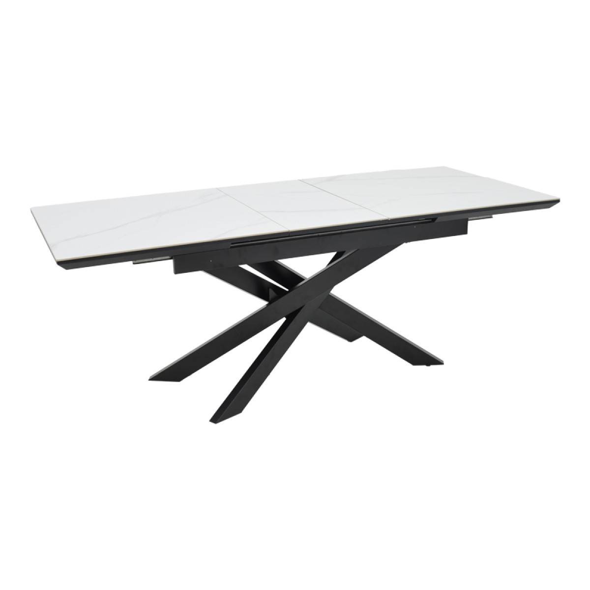 Τραπέζι Rogemi pakoworld γκρι mdf-μαύρο μέταλλο 160-200x90x75εκ Τραπέζι Rogemi pakoworld γκρι mdf-μαύρο μέταλλο 160-200x90x75εκ