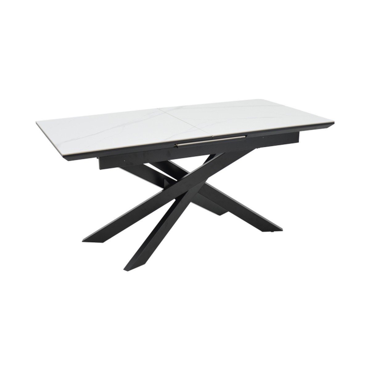 Τραπέζι Rogemi pakoworld γκρι mdf-μαύρο μέταλλο 160-200x90x75εκ Τραπέζι Rogemi pakoworld γκρι mdf-μαύρο μέταλλο 160-200x90x75εκ