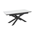 Τραπέζι Rogemi pakoworld γκρι mdf-μαύρο μέταλλο 160-200x90x75εκ Τραπέζι Rogemi pakoworld γκρι mdf-μαύρο μέταλλο 160-200x90x75εκ