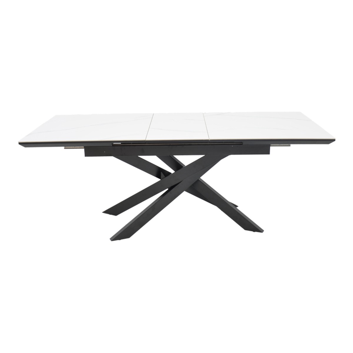 Τραπέζι Rogemi pakoworld γκρι mdf-μαύρο μέταλλο 160-200x90x75εκ Τραπέζι Rogemi pakoworld γκρι mdf-μαύρο μέταλλο 160-200x90x75εκ
