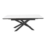 Τραπέζι Rogemi pakoworld γκρι mdf-μαύρο μέταλλο 160-200x90x75εκ Τραπέζι Rogemi pakoworld γκρι mdf-μαύρο μέταλλο 160-200x90x75εκ