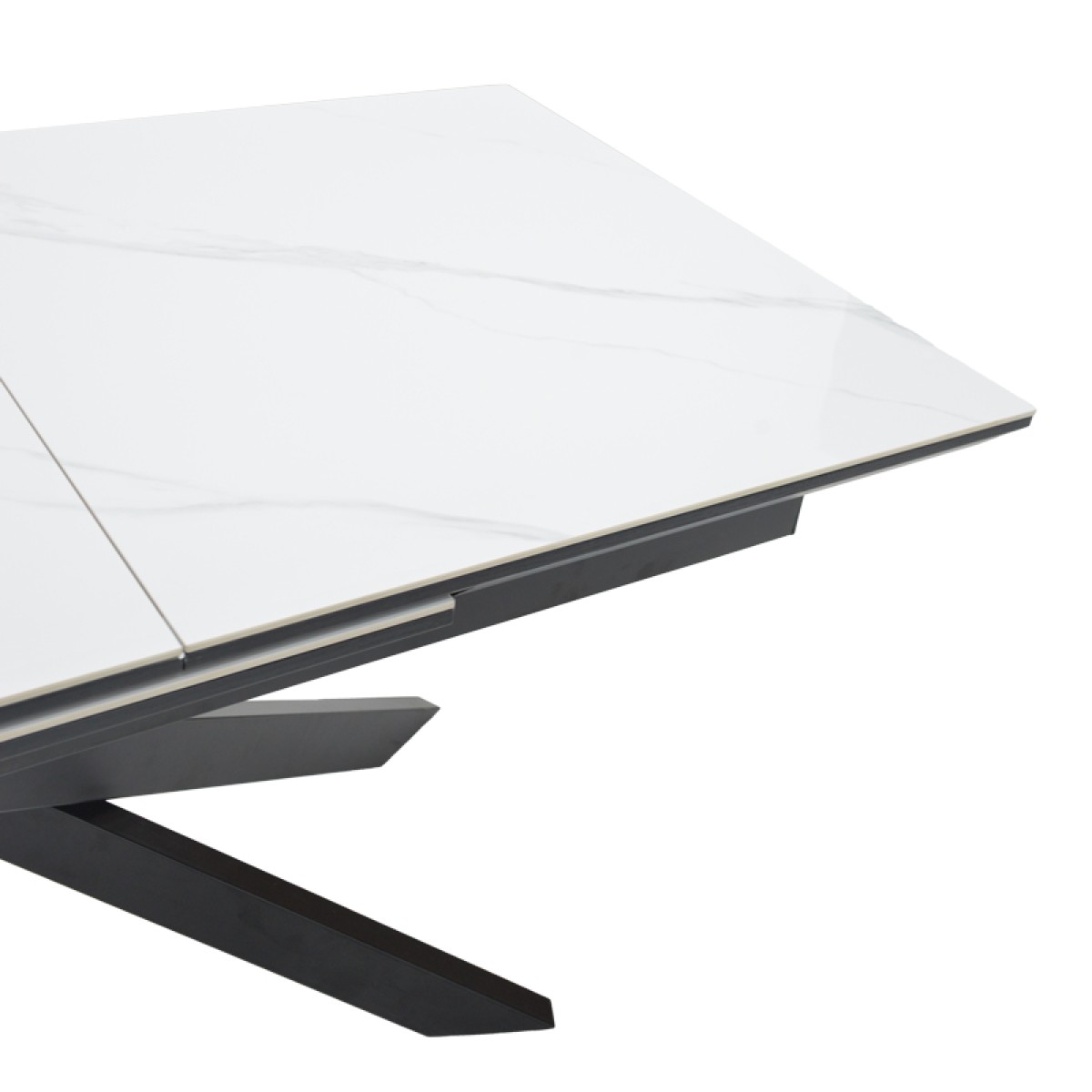 Τραπέζι Rogemi pakoworld γκρι mdf-μαύρο μέταλλο 160-200x90x75εκ Τραπέζι Rogemi pakoworld γκρι mdf-μαύρο μέταλλο 160-200x90x75εκ
