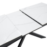 Τραπέζι Rogemi pakoworld γκρι mdf-μαύρο μέταλλο 160-200x90x75εκ Τραπέζι Rogemi pakoworld γκρι mdf-μαύρο μέταλλο 160-200x90x75εκ