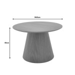 Τραπέζι σαλονιού Kayano pakoworld καρυδί mdf Φ60x40εκ Τραπέζι σαλονιού Kayano pakoworld καρυδί mdf Φ60x40εκ