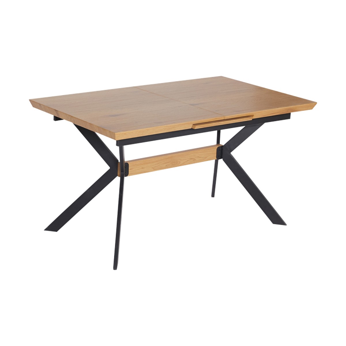 Τραπέζι Jessamy pakoworld επεκτεινόμενο MDF 43mm σε φυσική απόχρωση και πόδι μεταλλικό μαύρο 160/200x90x76εκ Τραπέζι Jessamy pakoworld επεκτεινόμενο MDF 43mm σε φυσική απόχρωση και πόδι μεταλλικό μαύρο 160/200x90x76εκ