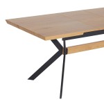 Τραπέζι Jessamy pakoworld επεκτεινόμενο MDF 43mm σε φυσική απόχρωση και πόδι μεταλλικό μαύρο 160/200x90x76εκ Τραπέζι Jessamy pakoworld επεκτεινόμενο MDF 43mm σε φυσική απόχρωση και πόδι μεταλλικό μαύρο 160/200x90x76εκ