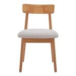 Καρέκλα Tullo pakoworld rubberwood σε φυσική απόχρωση 46x45x78εκ