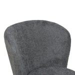 Καρέκλα Houlian pakoworld ανθρακί ύφασμα-πόδι μαύρο μέταλλο 44x66x89εκ