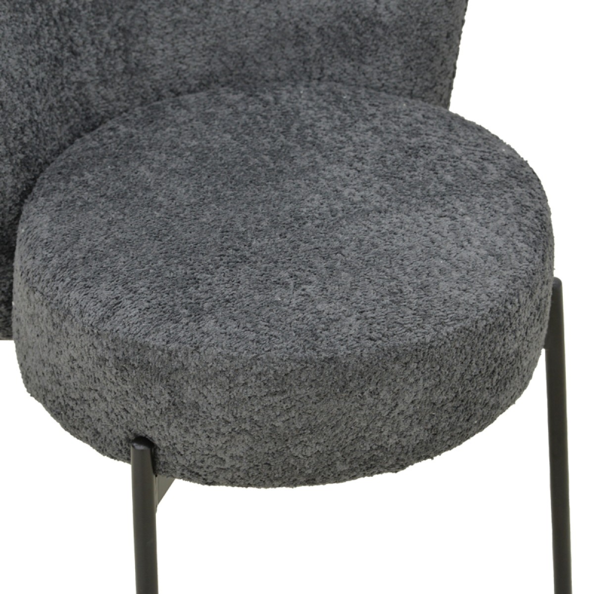 Καρέκλα Houlian pakoworld ανθρακί ύφασμα-πόδι μαύρο μέταλλο 44x66x89εκ