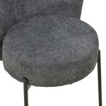 Καρέκλα Houlian pakoworld ανθρακί ύφασμα-πόδι μαύρο μέταλλο 44x66x89εκ