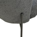 Καρέκλα Houlian pakoworld ανθρακί ύφασμα-πόδι μαύρο μέταλλο 44x66x89εκ