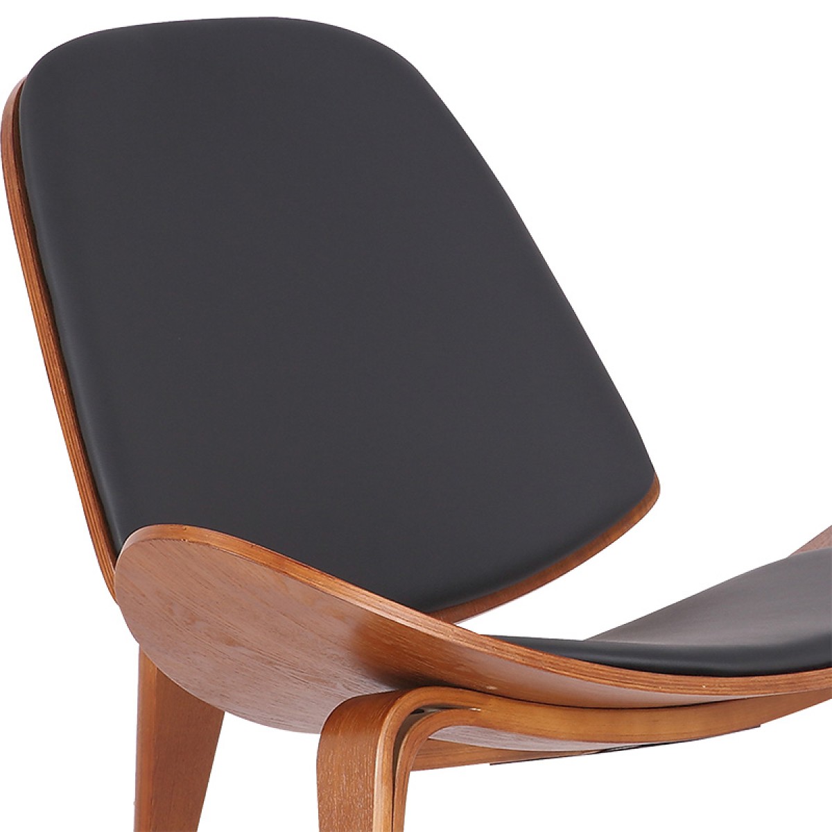 Πολυθρόνα Vilma pakoworld PU μαύρο- plywood καρυδί 90x73x75εκ Πολυθρόνα Vilma pakoworld PU μαύρο- plywood καρυδί 90x73x75εκ