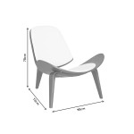 Πολυθρόνα Vilma pakoworld PU μαύρο- plywood καρυδί 90x73x75εκ Πολυθρόνα Vilma pakoworld PU μαύρο- plywood καρυδί 90x73x75εκ
