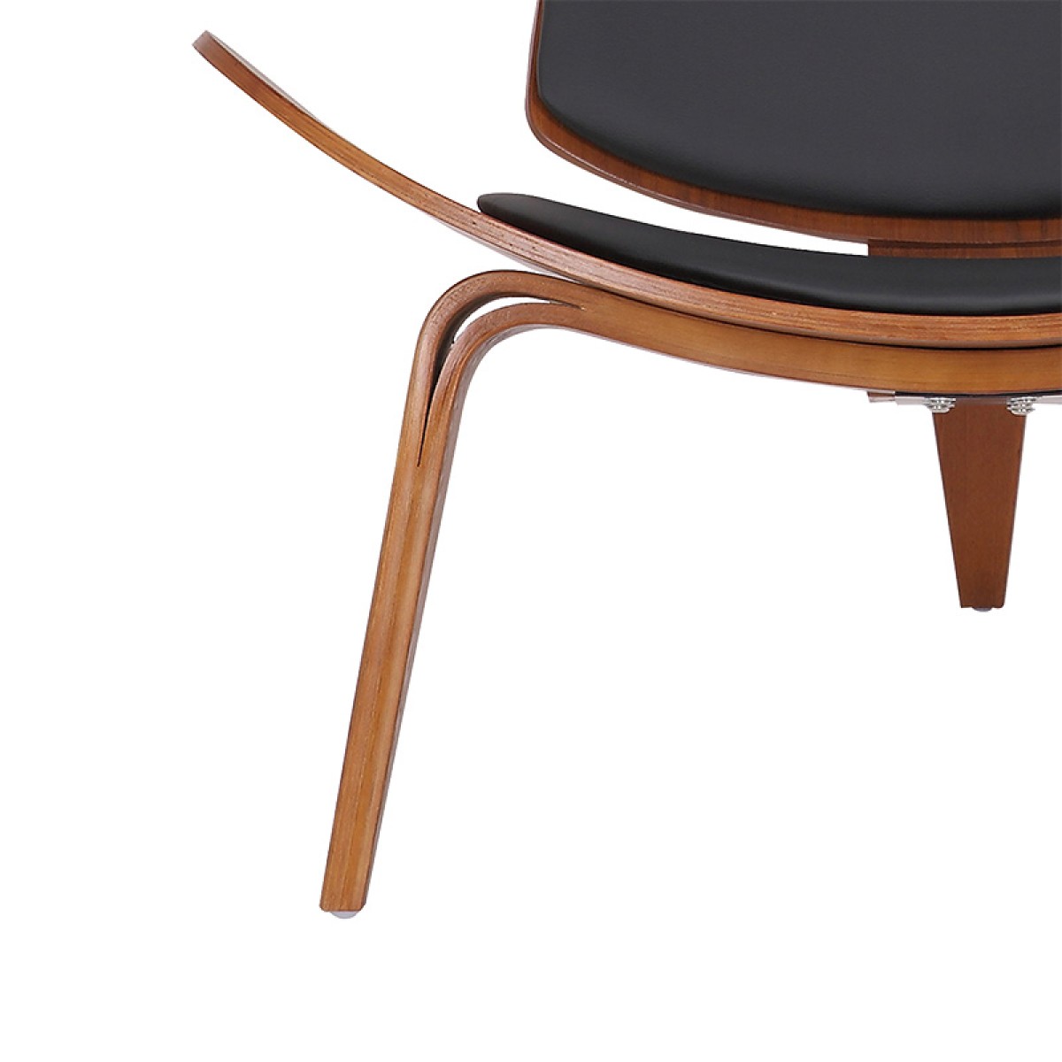 Πολυθρόνα Vilma pakoworld PU μαύρο- plywood καρυδί 90x73x75εκ Πολυθρόνα Vilma pakoworld PU μαύρο- plywood καρυδί 90x73x75εκ