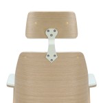 Καρέκλα γραφείου διευθυντή Fern pakoworld PU λευκό-plywood φυσικό Καρέκλα γραφείου διευθυντή Fern pakoworld PU λευκό-plywood φυσικό