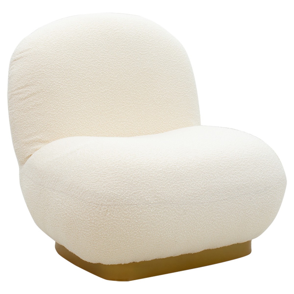 Πολυθρόνα Rosalie pakoworld ύφασμα μπουκλέ cream-χρυσό 85x82x77εκ Πολυθρόνα Rosalie pakoworld ύφασμα μπουκλέ cream-χρυσό 85x82x77εκ