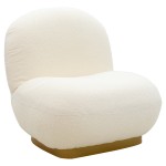 Πολυθρόνα Rosalie pakoworld ύφασμα μπουκλέ cream-χρυσό 85x82x77εκ Πολυθρόνα Rosalie pakoworld ύφασμα μπουκλέ cream-χρυσό 85x82x77εκ