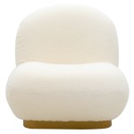 Πολυθρόνα Rosalie pakoworld ύφασμα μπουκλέ cream-χρυσό 85x82x77εκ Πολυθρόνα Rosalie pakoworld ύφασμα μπουκλέ cream-χρυσό 85x82x77εκ