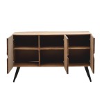 Μπουφές Imena pakoworld μασίφ ξύλο 4εκ φυσικό-μαύρο 148x43.5x86εκ Μπουφές Imena pakoworld μασίφ ξύλο 4εκ φυσικό-μαύρο 148x43.5x86εκ