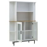 Βιτρίνα Xarvey Inart λευκό-φυσικό ξύλο 110x38x160εκ Βιτρίνα Xarvey Inart λευκό-φυσικό ξύλο 110x38x160εκ