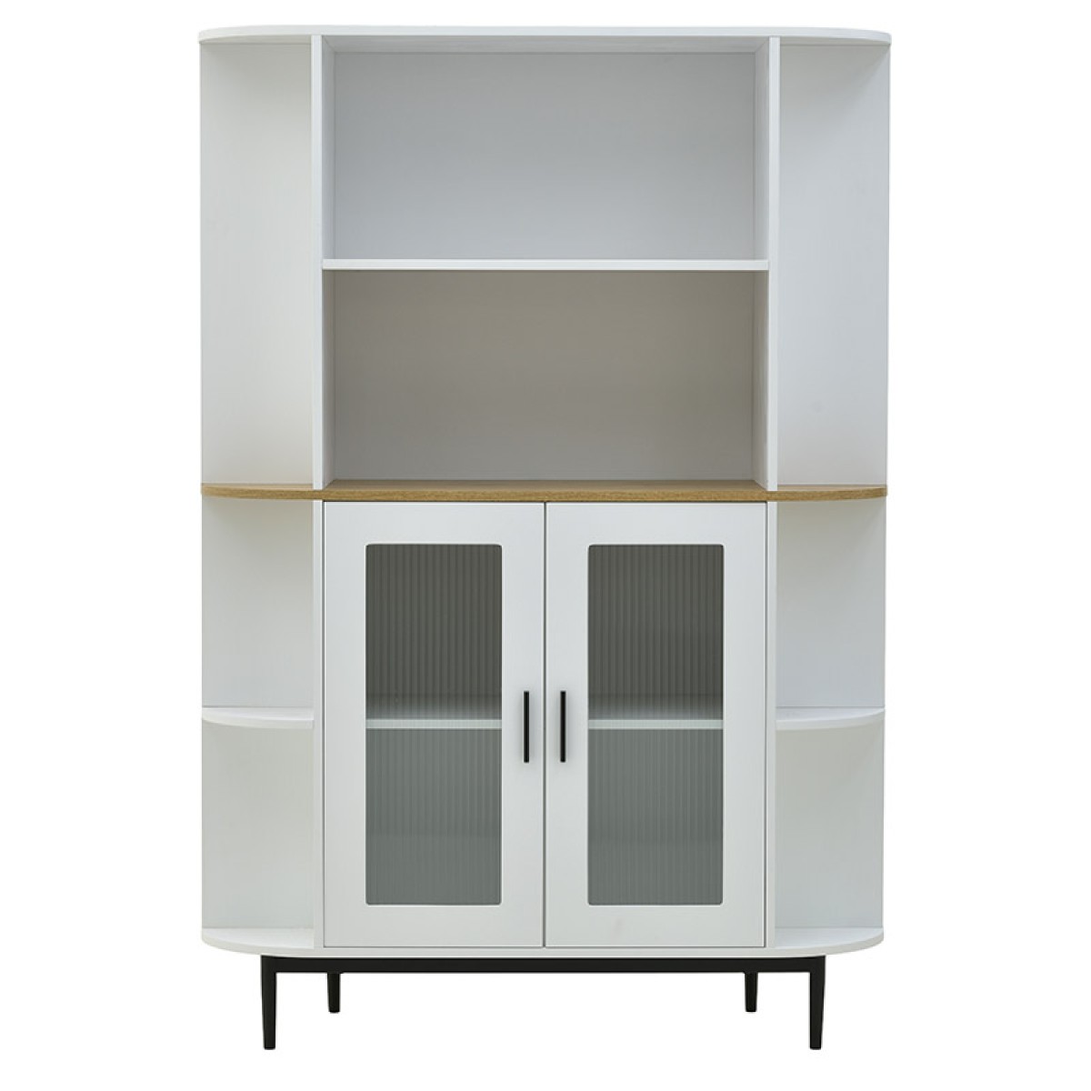 Βιτρίνα Xarvey Inart λευκό-φυσικό ξύλο 110x38x160εκ Βιτρίνα Xarvey Inart λευκό-φυσικό ξύλο 110x38x160εκ