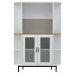 Βιτρίνα Xarvey Inart λευκό-φυσικό ξύλο 110x38x160εκ Βιτρίνα Xarvey Inart λευκό-φυσικό ξύλο 110x38x160εκ