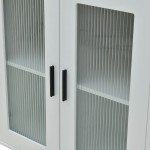 Βιτρίνα Xarvey Inart λευκό-φυσικό ξύλο 110x38x160εκ Βιτρίνα Xarvey Inart λευκό-φυσικό ξύλο 110x38x160εκ