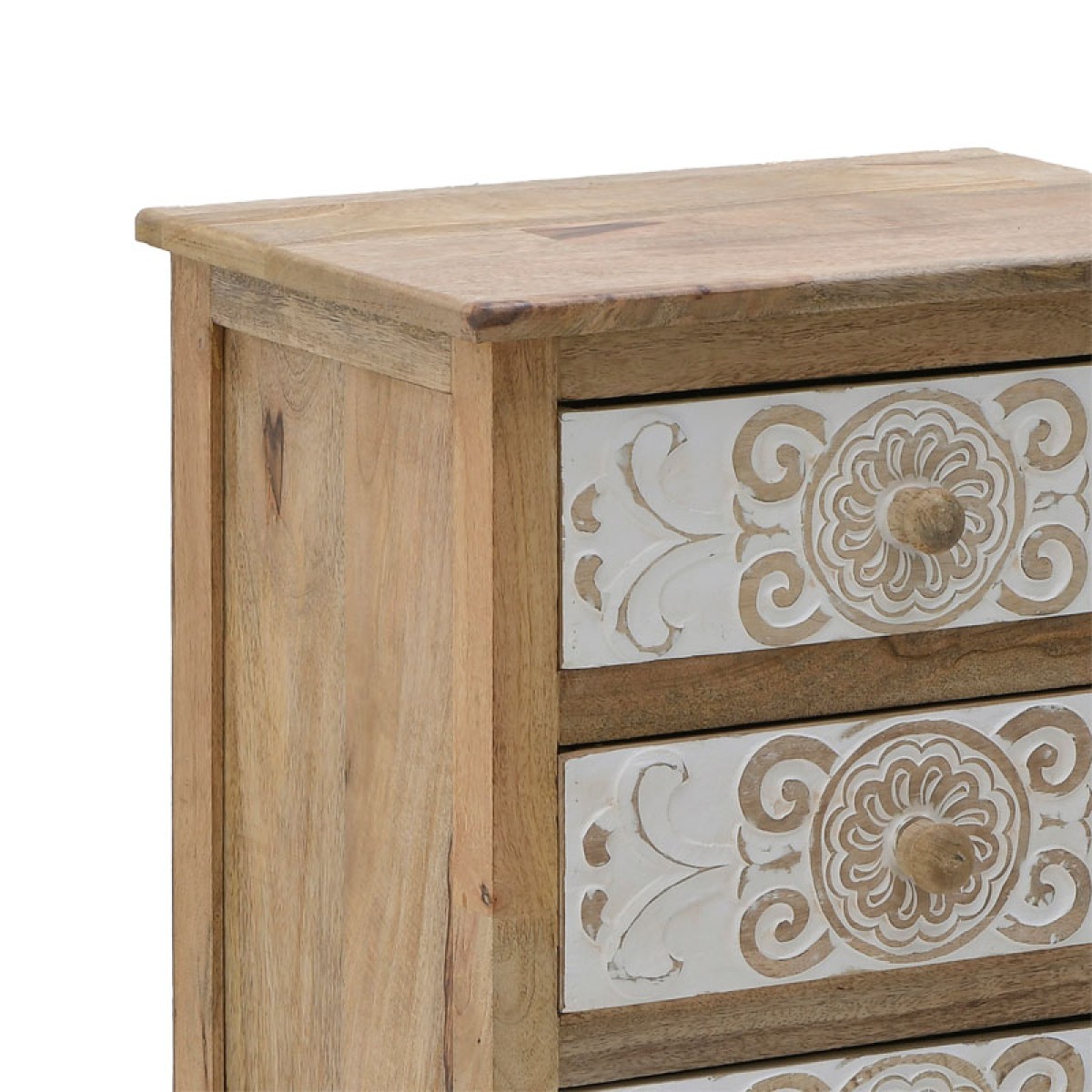 Συρταριέρα Inart 3-50-245-0017 ξύλο φυσικό-λευκό 50x32x61εκ Συρταριέρα Inart 3-50-245-0017 ξύλο φυσικό-λευκό 50x32x61εκ