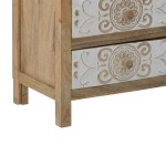 Συρταριέρα Inart 3-50-245-0017 ξύλο φυσικό-λευκό 50x32x61εκ Συρταριέρα Inart 3-50-245-0017 ξύλο φυσικό-λευκό 50x32x61εκ