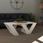 Τραπέζι σαλονιού PIPRA pakoworld σε χρώμα λευκό 110x60x40 Τραπέζι σαλονιού PIPRA pakoworld σε χρώμα λευκό 110x60x40