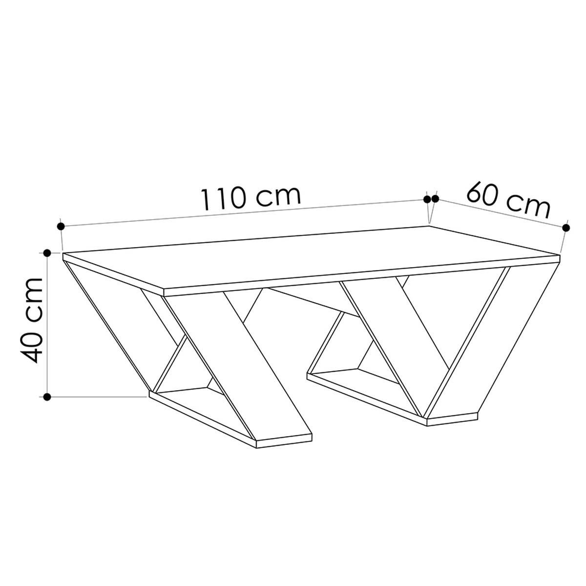 Τραπέζι σαλονιού PIPRA pakoworld σε χρώμα λευκό 110x60x40 Τραπέζι σαλονιού PIPRA pakoworld σε χρώμα λευκό 110x60x40