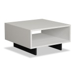 Τραπέζι σαλονιού Hola pakoworld antique λευκό-ανθρακί 60x60x32εκ Τραπέζι σαλονιού Hola pakoworld antique λευκό-ανθρακί 60x60x32εκ