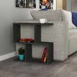 Βοηθητικό τραπέζι Homemania pakoworld χρώμα ανθρακί 60x20x60εκ Βοηθητικό τραπέζι Homemania pakoworld χρώμα ανθρακί 60x20x60εκ
