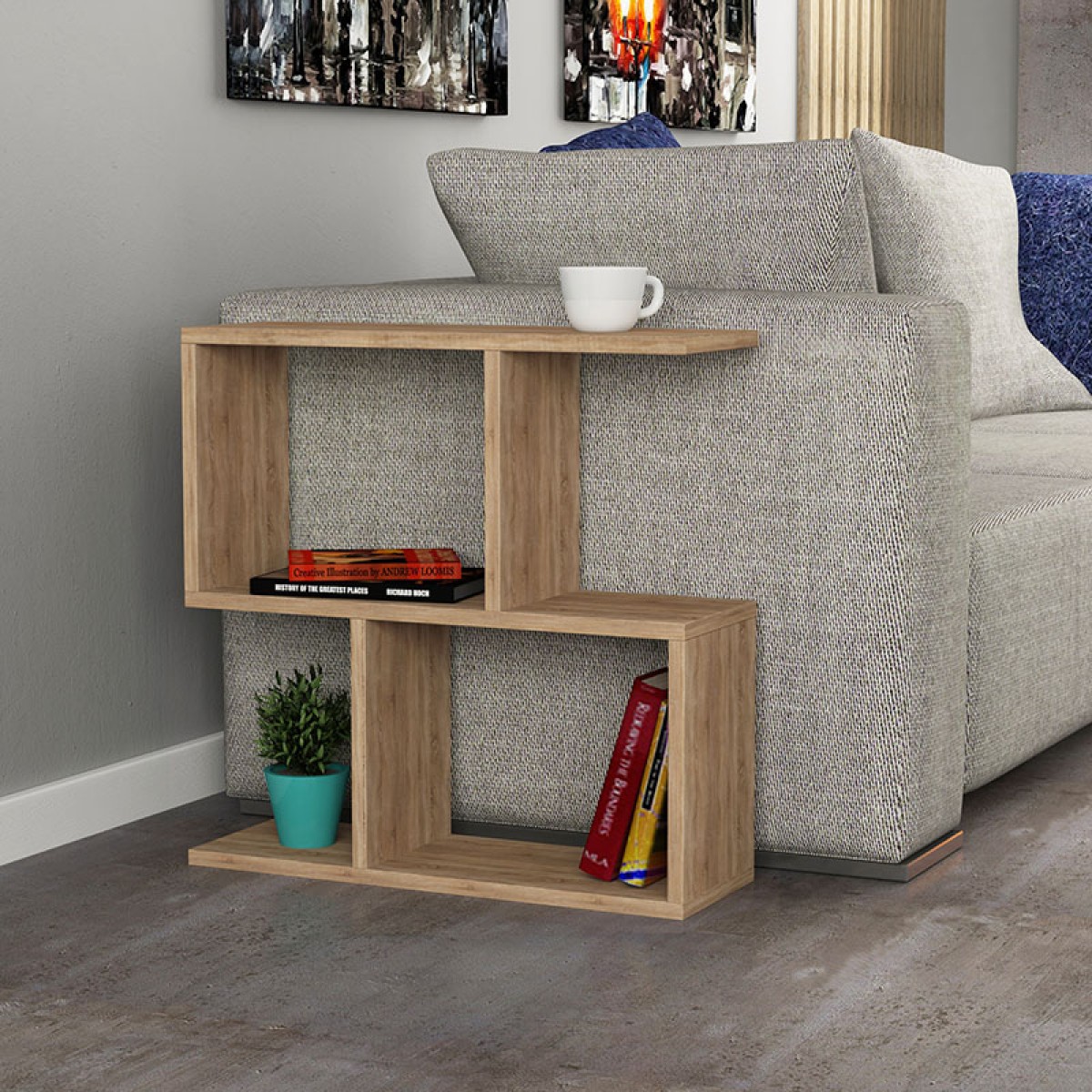 Βοηθητικό τραπέζι Homemania pakoworld χρώμα φυσικό 60x20x60εκ Βοηθητικό τραπέζι Homemania pakoworld χρώμα φυσικό 60x20x60εκ