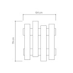 Κρεμάστρα Wave pakoworld χρώμα φυσικό 64x4x79εκ Κρεμάστρα Wave pakoworld χρώμα φυσικό 64x4x79εκ