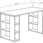 Γραφείο Colmar pakoworld χρώμα λευκό -σκούρο φυσικό 140x60x75εκ Γραφείο Colmar pakoworld χρώμα λευκό -σκούρο φυσικό 140x60x75εκ