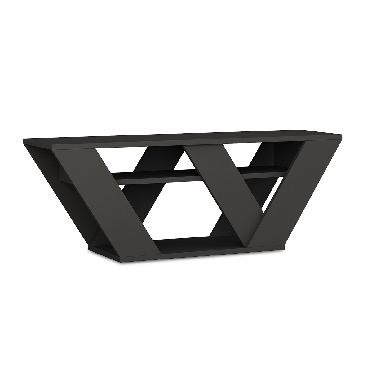 Έπιπλο τηλεόρασης Pipralla pakoworld ανθρακί 110x30x40εκ Έπιπλο τηλεόρασης Pipralla pakoworld ανθρακί 110x30x40εκ