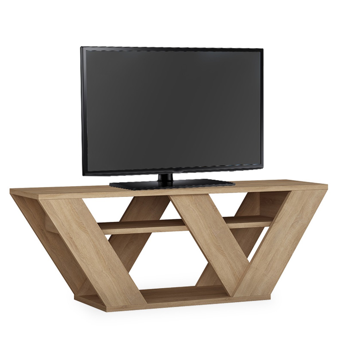 Έπιπλο τηλεόρασης Pipralla pakoworld φυσικό 110x30x40εκ Έπιπλο τηλεόρασης Pipralla pakoworld φυσικό 110x30x40εκ