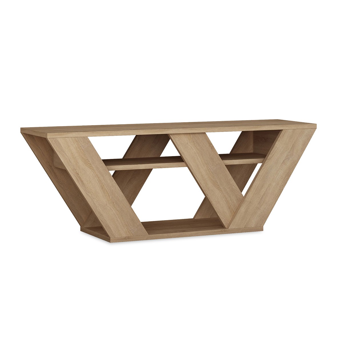 Έπιπλο τηλεόρασης Pipralla pakoworld φυσικό 110x30x40εκ Έπιπλο τηλεόρασης Pipralla pakoworld φυσικό 110x30x40εκ
