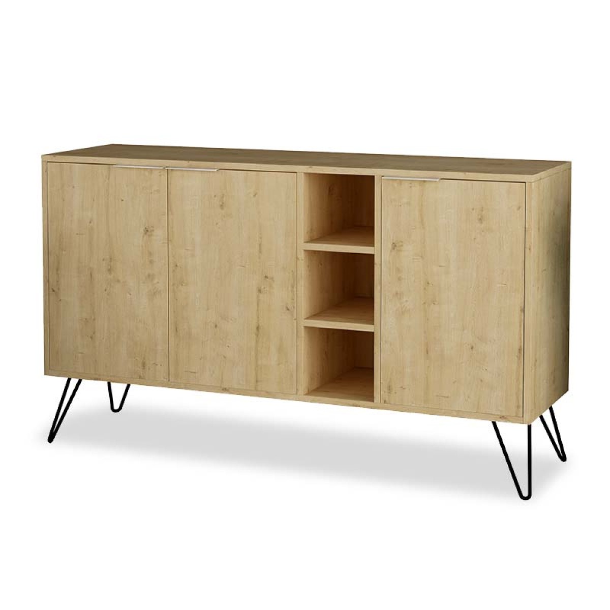 Μπουφές Clara pakoworld χρώμα light oak 142x35.5x83εκ Μπουφές Clara pakoworld χρώμα light oak 142x35.5x83εκ