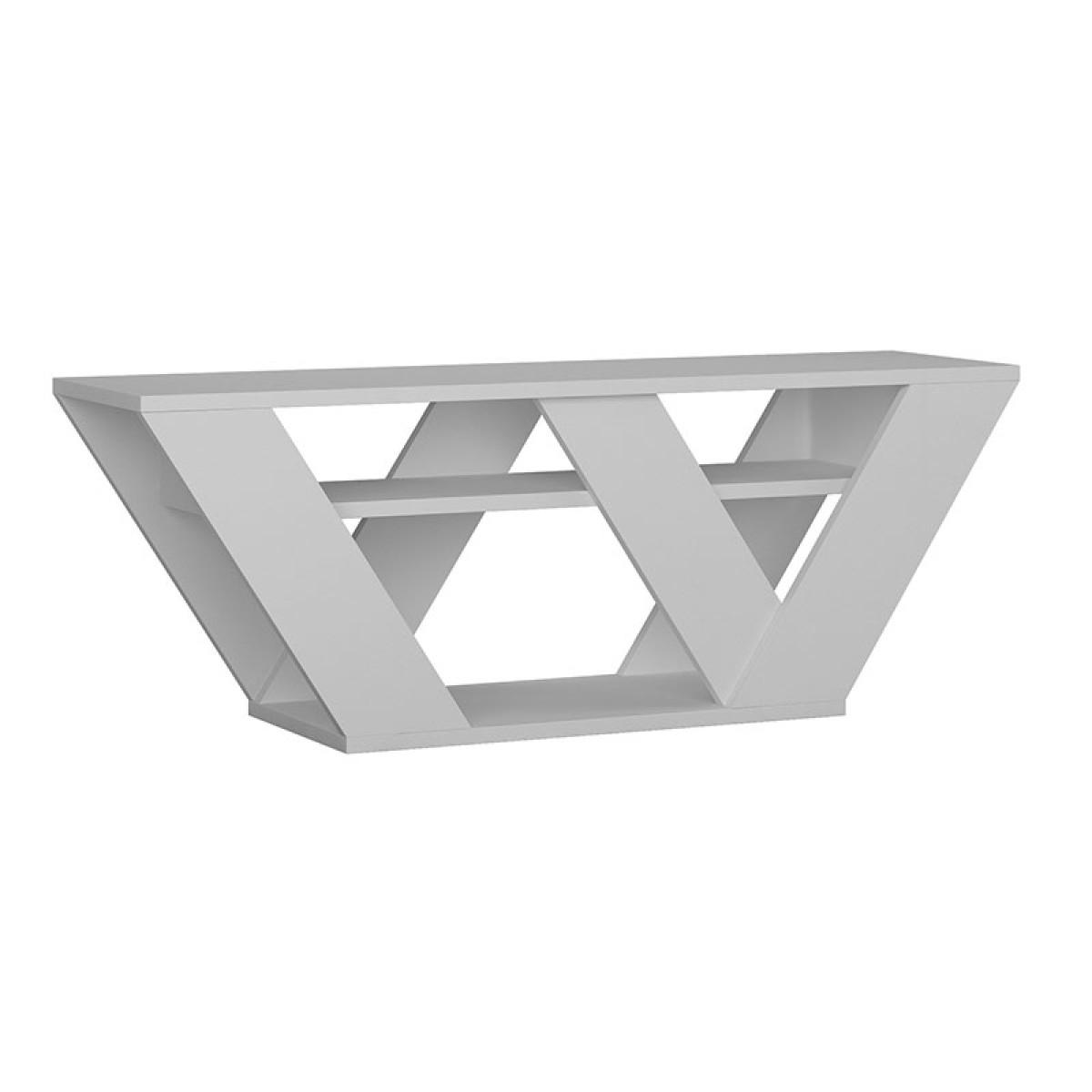 Έπιπλο τηλεόρασης Pipralla pakoworld λευκό 110x30x40εκ Έπιπλο τηλεόρασης Pipralla pakoworld λευκό 110x30x40εκ