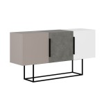 Μπουφές Estella pakoworld γκρι antique-μόκα-λευκό 150x42x79.5εκ Μπουφές Estella pakoworld γκρι antique-μόκα-λευκό 150x42x79.5εκ