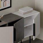 Μπουφές Estella pakoworld γκρι antique-μόκα-λευκό 150x42x79.5εκ Μπουφές Estella pakoworld γκρι antique-μόκα-λευκό 150x42x79.5εκ
