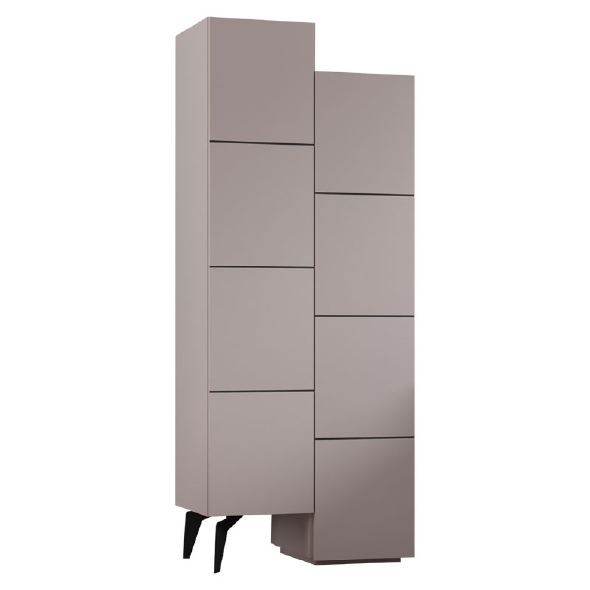Ντουλάπι-στήλη Romane pakoworld μόκα 62.2x37.4x155.4εκ Ντουλάπι-στήλη Romane pakoworld μόκα 62.2x37.4x155.4εκ