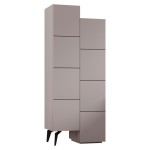 Ντουλάπι-στήλη Romane pakoworld μόκα 62.2x37.4x155.4εκ Ντουλάπι-στήλη Romane pakoworld μόκα 62.2x37.4x155.4εκ