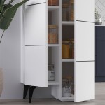 Ντουλάπι-στήλη Romane pakoworld λευκό 62.2x37.4x155.4εκ Ντουλάπι-στήλη Romane pakoworld λευκό 62.2x37.4x155.4εκ